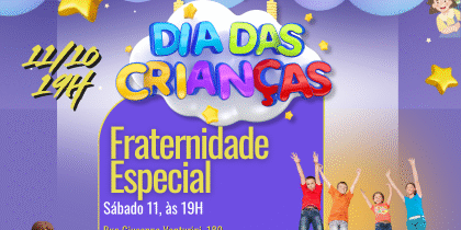 Culto dia das crianças post para instagram moderno colorido (420 x 350 px)