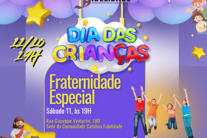 Culto dia das crianças post para instagram moderno colorido (420 x 350 px)