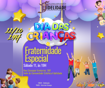 Culto dia das crianças post para instagram moderno colorido (420 x 350 px)